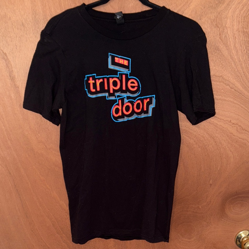 Black Triple Door Graphic T-Shirt